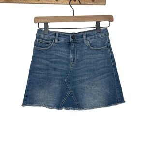 DL1961‎ Blue Jenny Mini A Line Frayed Hem Skirt Girls Size 12